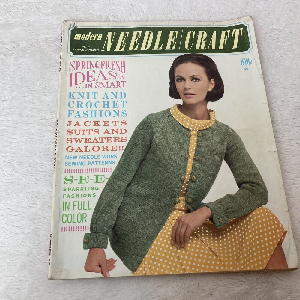 MODERN NEEDLE CRAFT Spring Summer 1966 Vintage Knit Crochet Patterns No 47